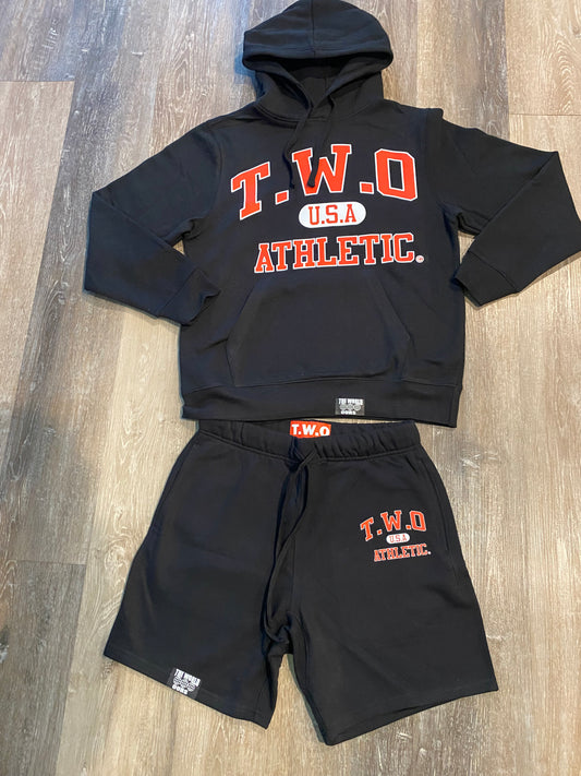ATHLETIC HOODIE SHORT SET