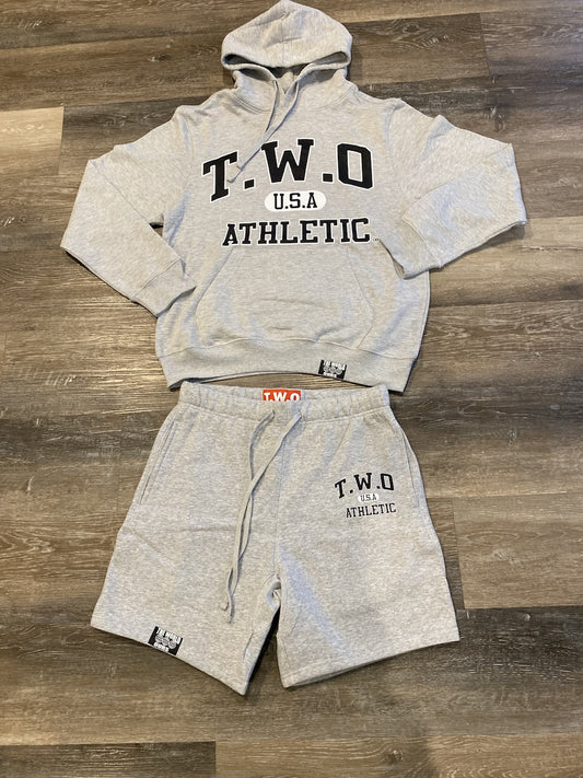 ATHLETIC HOODIE SHORT SET
